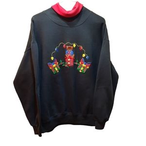 Christmas Sweatshirt Vintage 80s Baxter & Wells Size L